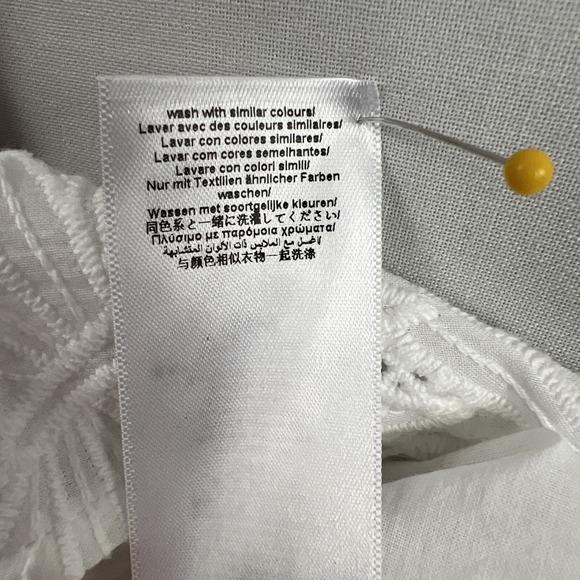 Michael Kors Dress Womens 10 Halter Eyelet White Tiered Belted Beach Coastal - Picture 6 of 16